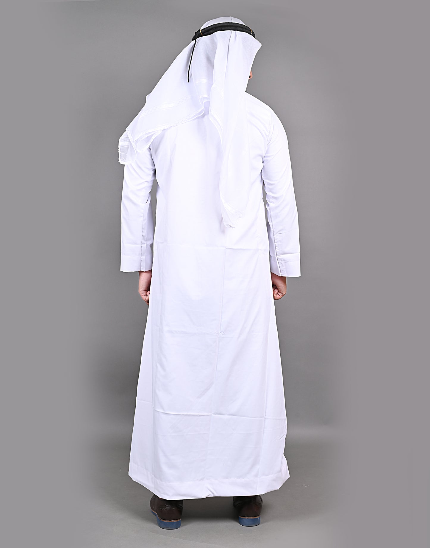 Nadwi Garments Special Omani Jubba / Thobe White with Eqal and White Rumal