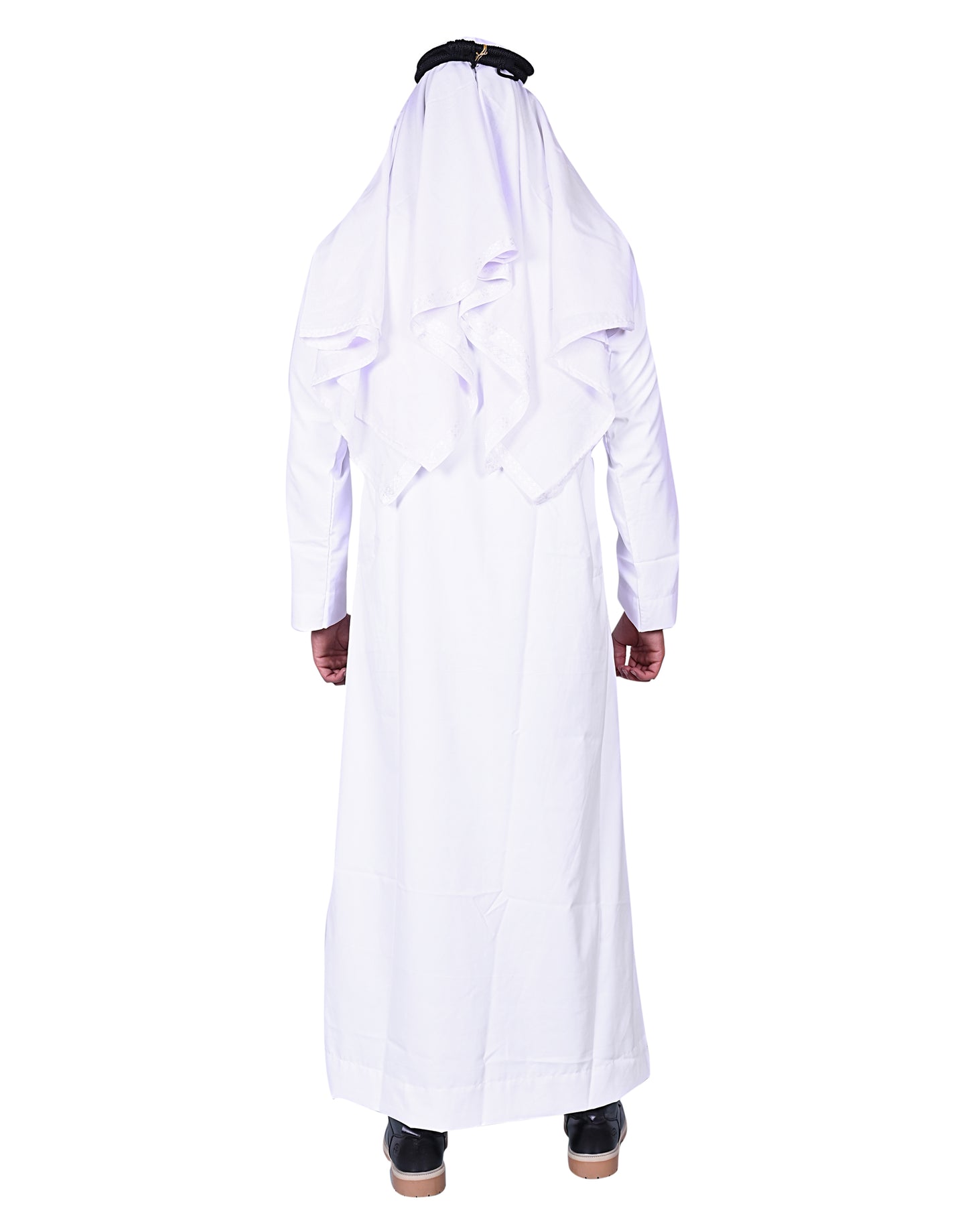 Nadwi Garments Special Arabian Jubba / Thobe White with Eqal and White Rumal